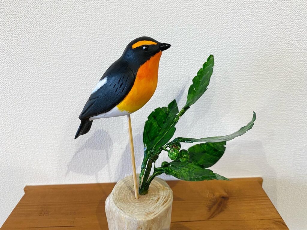 バードカービングでキビタキ♪ | 日本野鳥の会新潟県